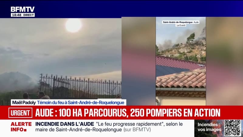 Incendie dans l'Aude: 100 hectares parcourus, 240 pompiers et dix moyens aériens déployés
