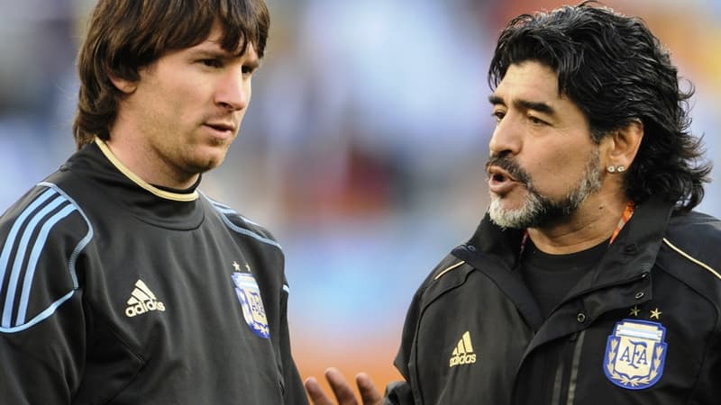 Lionel Messi et Diego Maradona