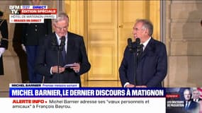 Passation de pouvoir: "Ce temps très bref, nous avons essayé de l'utiliser au mieux", déclare Michel Barnier, Premier ministre sortant 