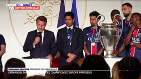 "Vous avez fait vibrer tout un pays": Emmanuel Macron félicite les joueurs du PSG après leur victoire en Ligue des Champions