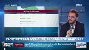 Faut-il rendre obligatoire le port du casque pour les utilisateurs de trottinettes électriques? Ça fait débat sur RMC