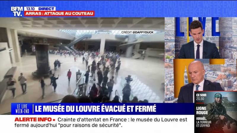 Suite à la réception de message sur des alertes à la bombe, le musée du Louvre a été évacué et fermé ce samedi