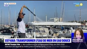 Est-Var: il transforme l'eau de mer en eau douce pour laver son bateau