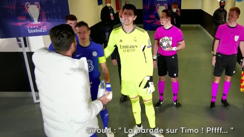 Chelsea-Real: l’échange sympa entre Giroud et Courtois sur le raté de Werner