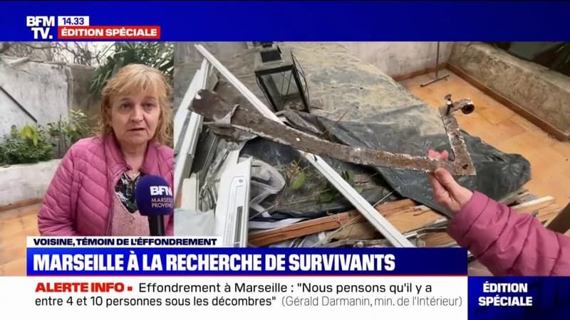 Une voisine de l'immeuble effondré à Marseille témoigne des débris projetés