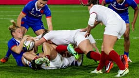 France-Angleterre lors de la Coupe du monde féminine de rugby. 