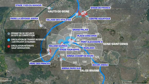 Qui n'a pas son QR code pour circuler dans Paris ? Carte-perturbations-jeux-olympiques-perimetres-1757844