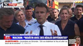 Incendies en Gironde: "Nous allons accompagner les acteurs économiques", détaille Emmanuel Macron