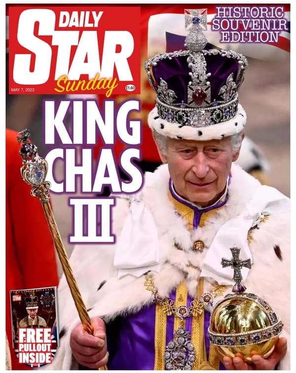 La une du Daily Star Sunday du 7 mai 2023