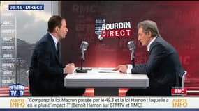 Benoît Hamon face à Jean-Jacques Bourdin en direct