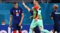 Kylian Mbappé déçu après son tir au but raté qui a qualifié la Suisse pour les quarts de finale de l'Euro le 28 juin 2021 à Bucarest
