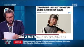 clous dorés, écran photochromatique, pivotable... Louis Vuitton présente sa visière (inefficace contrer le coronavirus)