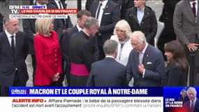 Charles III et Camilla accueillis à Notre-Dame de Paris par Emmanuel et Brigitte Macron