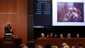 Le tableau du Titien "La Sainte Conversation", représentant la Vierge à l'Enfant entourée de Saint-Luc et de Sainte-Catherine d'Alexandrie, a été vendu jeudi au prix record de 16,9 millions de dollars lors d'une vente aux enchères organisée par Sotheby's.