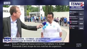 OM : Les supporters heureux et la voix cassée devant la Commanderie au lendemain de la victoire sur Salzbourg