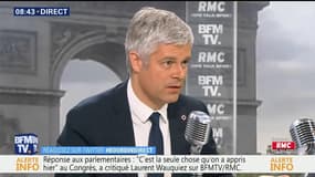 "On se contrefiche de la psychologie d'Emmanuel Macron", réagit Laurent Wauquiez au discours du Président à Versailles