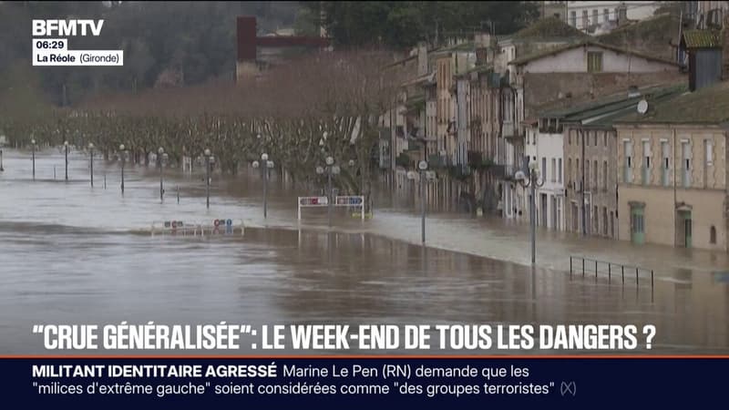 "Crue généralisée" en France: ces habitants du Lot-et-Garonne et de Gironde obligés d'évacuer à cause des inondations