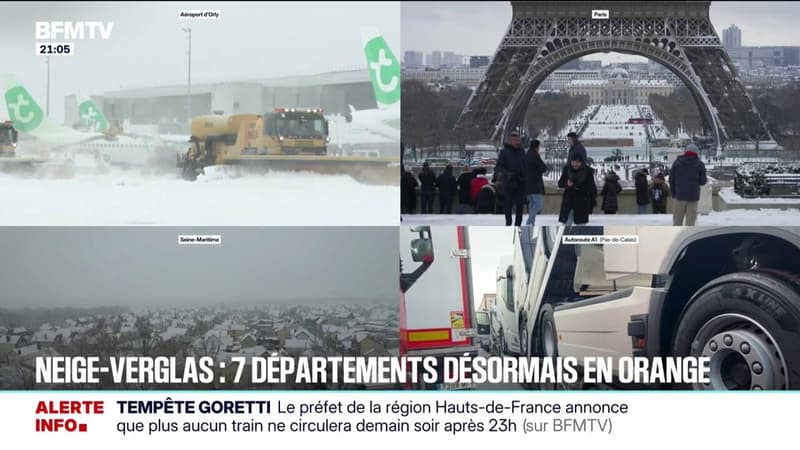 Sept départements désormais placés en vigilance orange pour neige et verglas