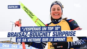 Biathlon (Oberhof) : "J'espérais un top 10 avec un 8/10", Braisaz-Bouchet surprise de sa victoire sur le sprint