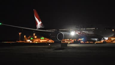 Le Boeing 787 Dreamliner de Qantas qui a relié cette nuit Londres depuis Perth sans escale en 17 heures et 20 minutes. 