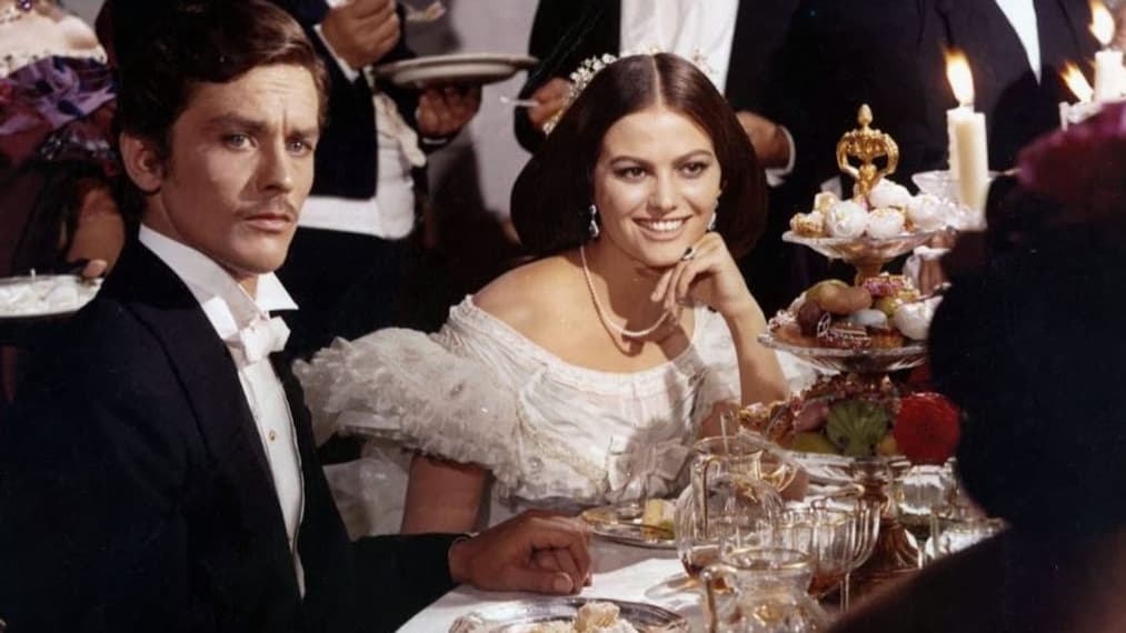 Claudia Cardinale et Alain Delon dans "Le Guépard" de Luchino Visconti, en 1963