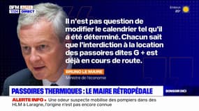Passoires thermiques: Bruno Le Maire rétropédale