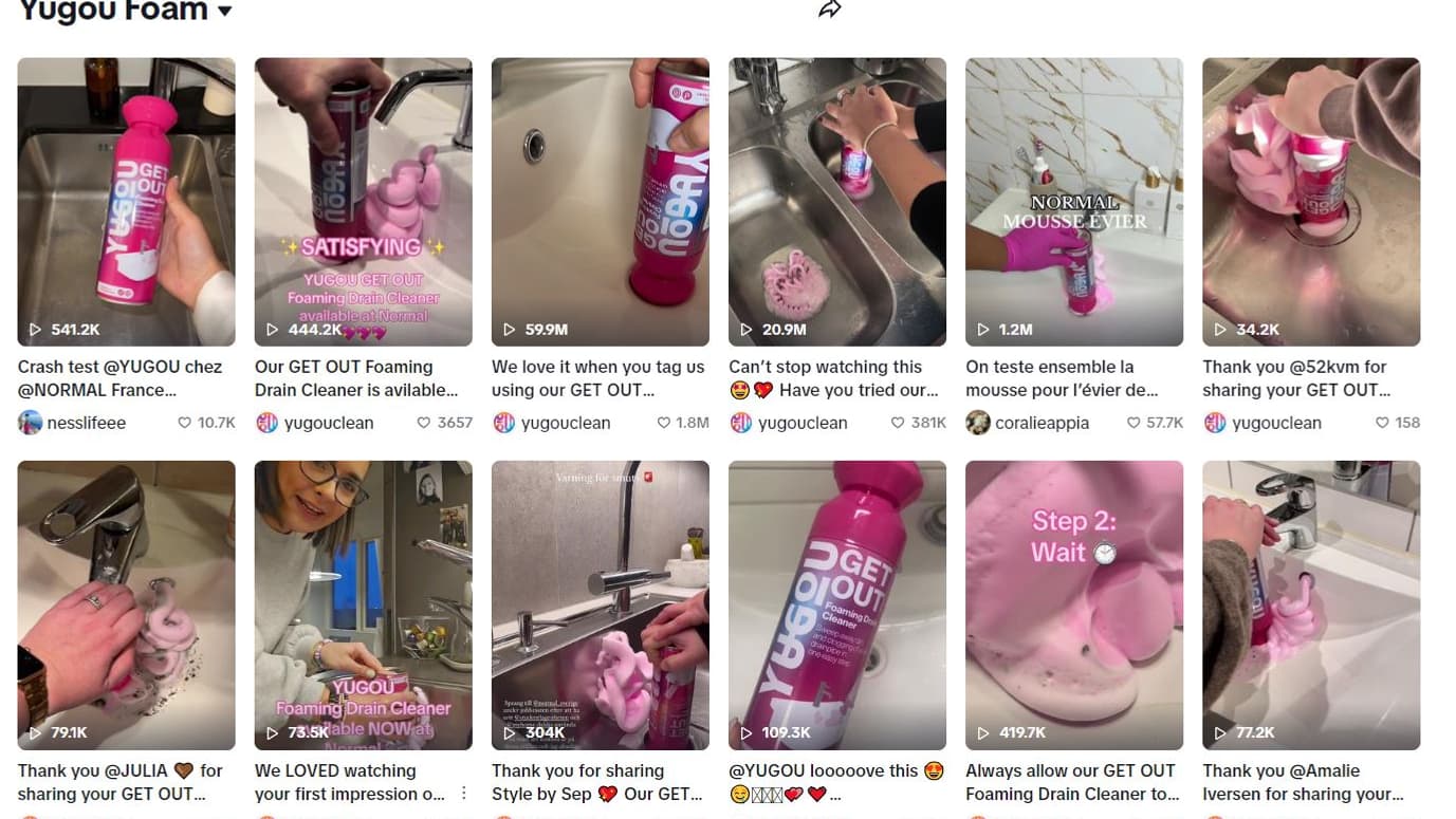 Sur TikTok, il suffit de rechercher "Yugou foam (mousse en anglais) pour trouver des vidéos explicatives.