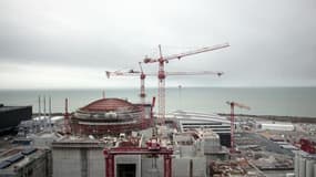 Vue du chantier du réacteur EPR de Flamanville (Manche), le 19 février 2014