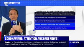 Coronavirus: le secrétaire d'État chargé du Numérique alerte sur les "fakes news", "qui viennent empirer la situation"