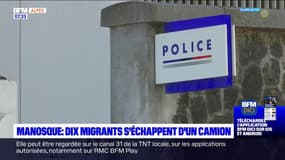 Manosque: une dizaine de migrants s'échappent d'un camion