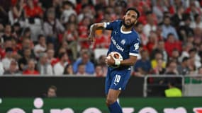 Le poing serré de Pierre-Emerick Aubameyang après la réduction du score à Lisbonne, le 11 avril 2024