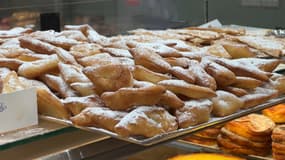 Des bugnes dans une boulangerie lyonnaise. 