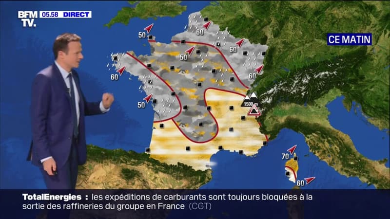 Pluie au nord mais grande douceur au sud, la météo de ce jeudi