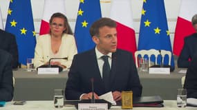 Emmanuel Macron à l'Élysée, le 3 avril 2025