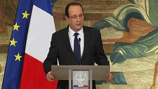 François Hollande lors de ses voeux aux parlementaires, le 16 janvier 2013
