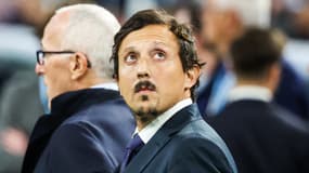 Pablo Longoria, président de l'OM, en marge d'un match de Ligue 1 en novembre 2024 