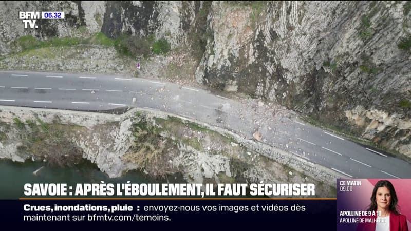 Éboulement en Savoie: la sécurisation continue, les conditions de circulation toujours difficiles