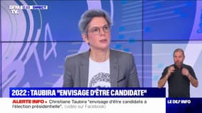 Sandrine Rousseau sur une éventuelle candidature de Christiane Taubira: "Je pense que sa démarche consiste à mettre un peu de pression sur l'union de la gauche"