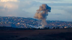 Liban : images d'une frappe attribuée à Israël le 23 septembre 2024 à Adshit près de la frontière