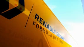 Les installations de Renault F1 Team lors d'essais hivernaux, le 9 mars 2018