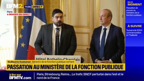 "Si je me suis engagé en politique, ce n'est pas pour plaire à un microcosme", affirme Guillaume Kasbarian, ministre de la Fonction publique sortant