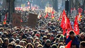 Manifestation contre la réforme des retraites le 11 février 2023 à Toulouse