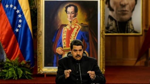 Nicolas Maduro lors d'une conférence de presse le 22 juin 2017