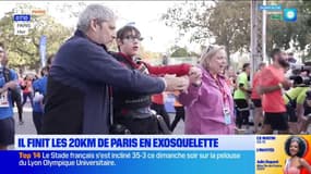 Paris: Valentin, adolescent atteint de paralysie cérébrale, a fini le semi-marathon en exosquelette