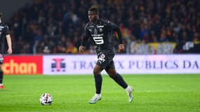 Mikayil Faye lors du match Lens-Rennes (1-0, L1), le 15 mars 2025