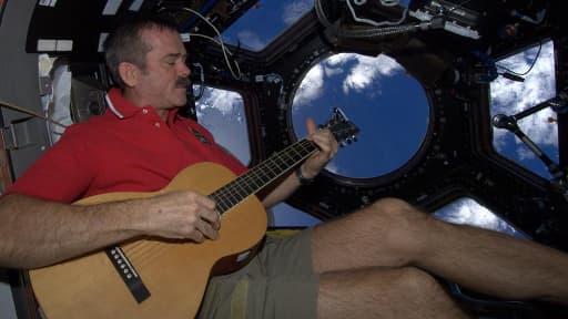 Le commandant Hadfield, depuis l'espace...