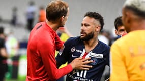 Thomas Tuchel et Neymar, le 31 juillet 2020