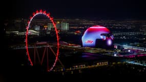 Vue aérienne du circuit de F1 de Las Vegas, le 16 novembre 2023