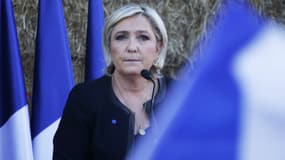 Marine Le Pen à Puybonnieux, près de Limoges, le 13 avril 2017