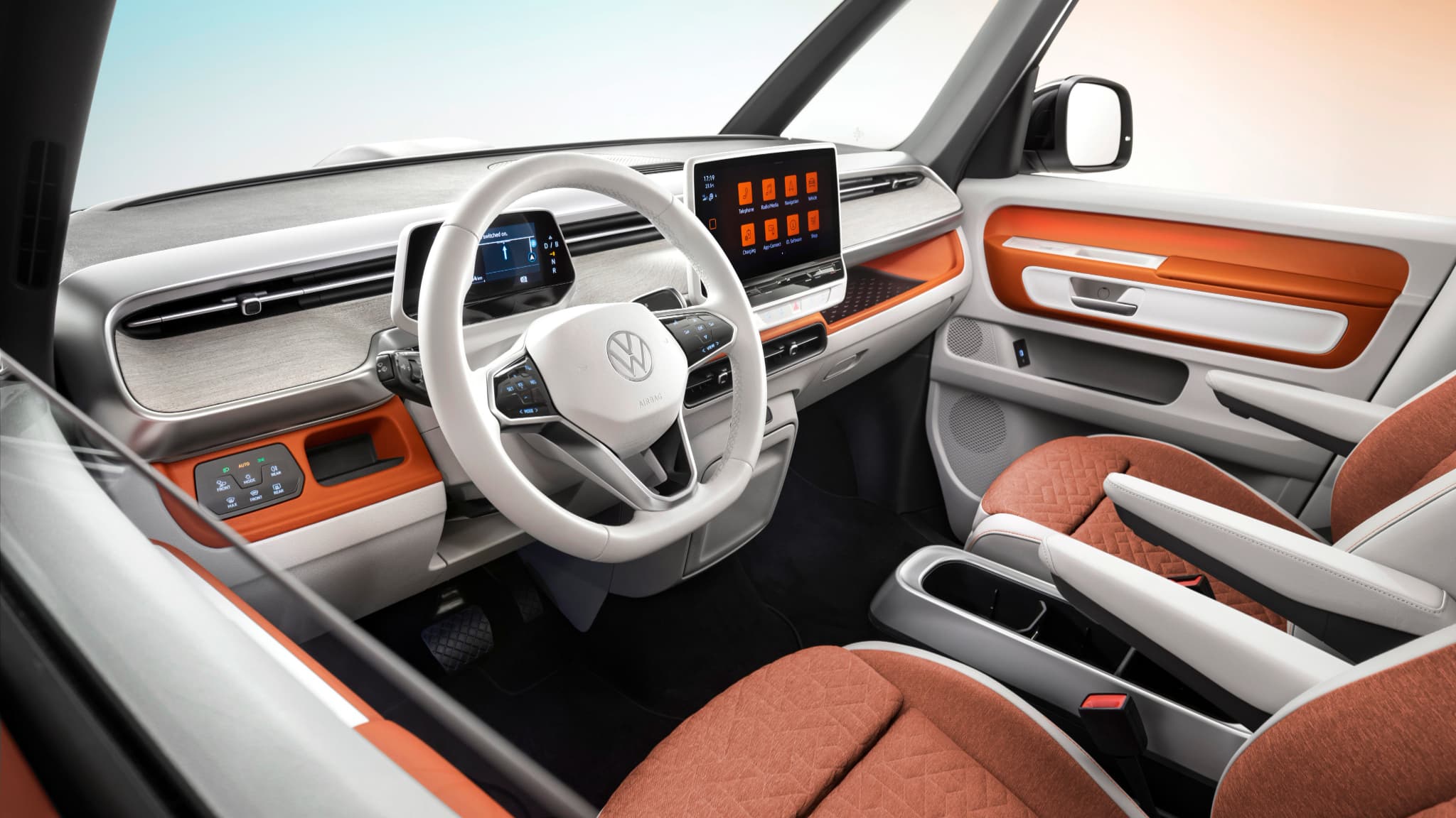 L'habitacle de l'ID.Buzz se veut spacieux, avec l'arrivée d'une version sept places. 